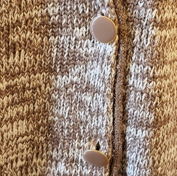 Nina Austin Vtg 80s Silk Blend Cardigan with gold ribbon accents medium - Picture 6 of 10